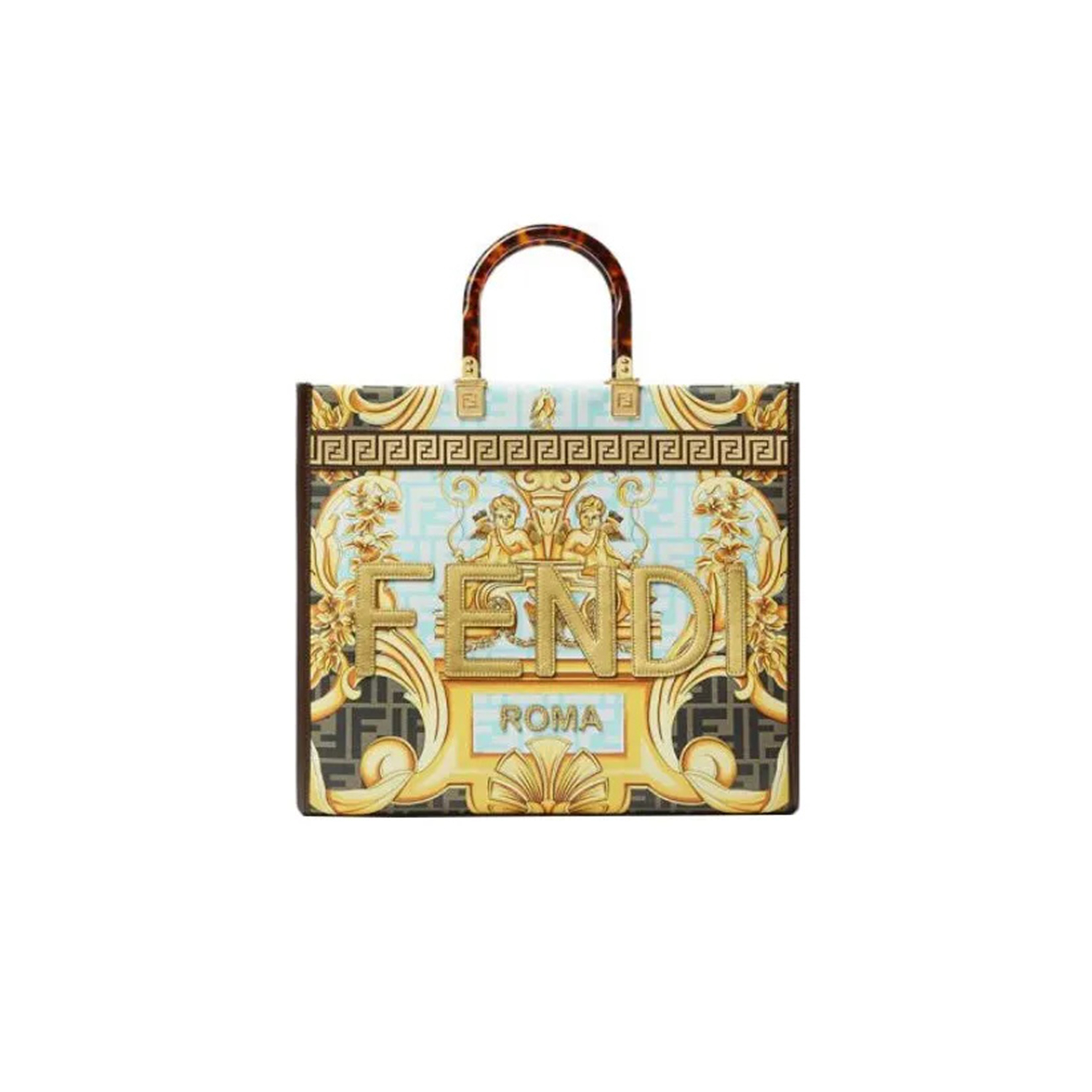 F**di versace x F**di fendace sunshine shopper tote 751a046375b02f (35*31*17m)